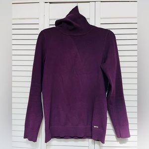 Calvin Klein Purple Turtle Neck Top